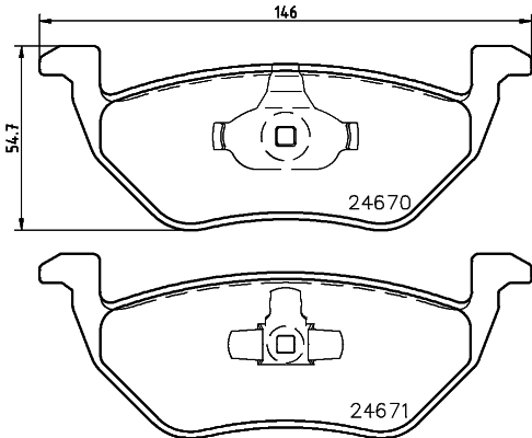 Brake Pad Set, disc brake 8DB 355 014-951