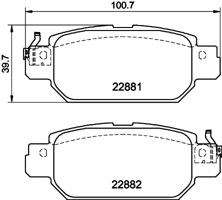 Brake Pad Set, disc brake 8DB 355 040-651