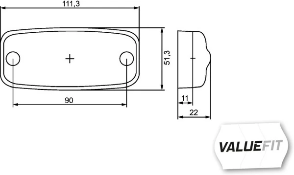 HELLA 2PS 357 008-001 Side Marker Light