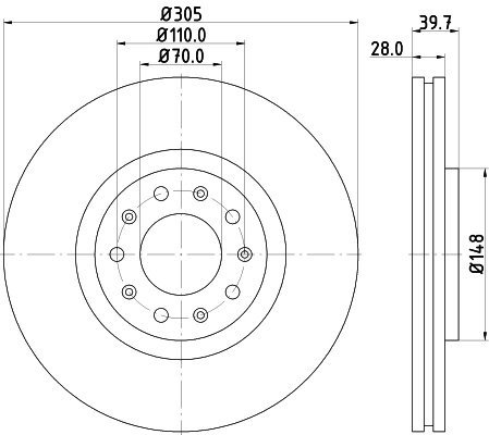 Brake Disc PRO 8DD 355 116-631