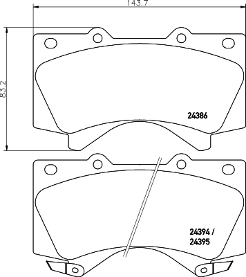 Brake Pad Set, disc brake 8DB 355 013-151