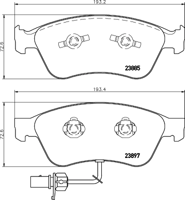 HELLA 8DB 355 011-021 Brake Pad Set, disc brake