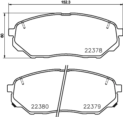 Brake Pad Set, disc brake 8DB 355 024-901