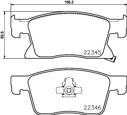 Brake Pad Set, disc brake 8DB 355 024-781