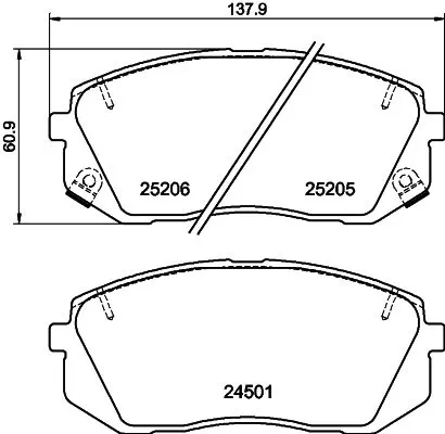 Brake Pad Set, disc brake 8DB 355 015-841
