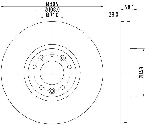 Brake Disc PRO 8DD 355 117-331