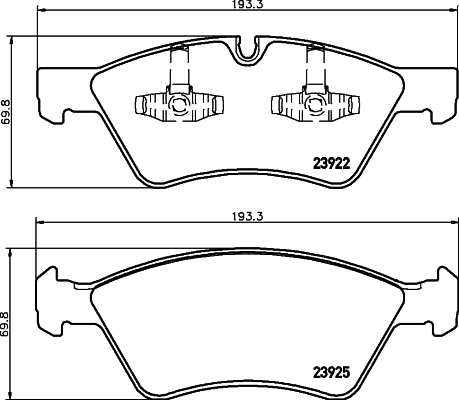 Brake Pad Set, disc brake 8DB 355 012-011