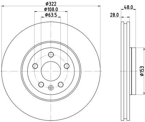 HELLA 刹车盘 8DD 355 125-471