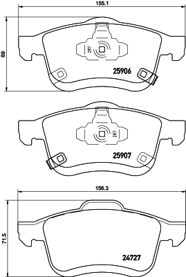 Brake Pad Set, disc brake 8DB 355 021-451