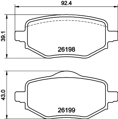 Brake Pad Set, disc brake 8DB 355 040-971