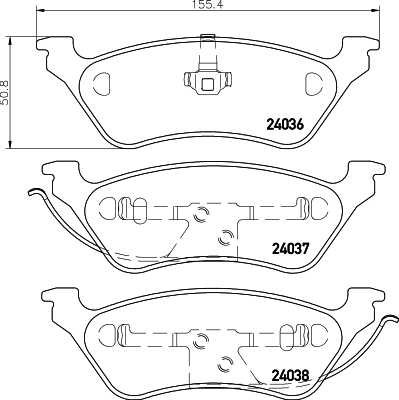 Brake Pad Set, disc brake 8DB 355 011-061