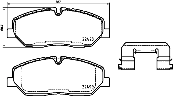 Brake Pad Set, disc brake 8DB 355 025-231