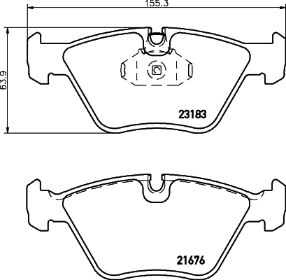 Brake Pad Set, disc brake 8DB 355 009-001