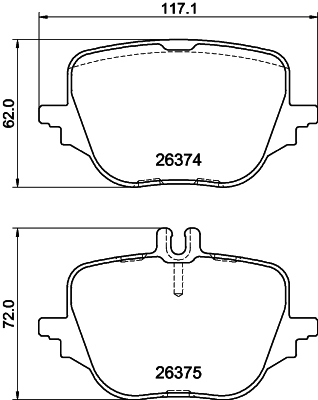 Brake Pad Set, disc brake 8DB 355 041-021
