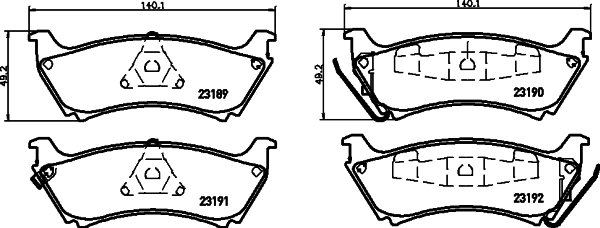 HELLA 8DB 355 008-671 Brake Pad Set, disc brake