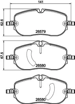 Brake Pad Set, disc brake 8DB 355 044-391
