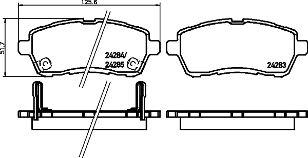 Brake Pad Set, disc brake 8DB 355 014-001