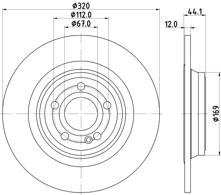 Brake Disc PRO 8DD 355 133-451
