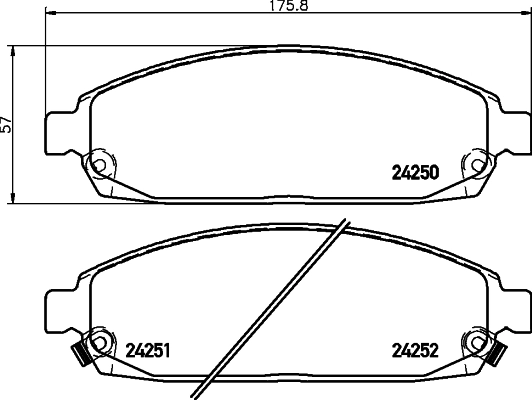 Brake Pad Set, disc brake 8DB 355 012-101