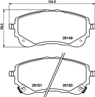 Brake Pad Set, disc brake 8DB 355 040-191