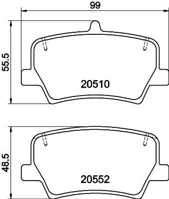 Brake Pad Set, disc brake 8DB 355 039-391