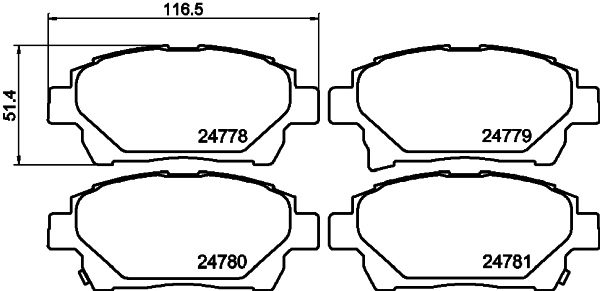 Brake Pad Set, disc brake 8DB 355 014-601
