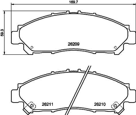 Brake Pad Set, disc brake 8DB 355 040-431