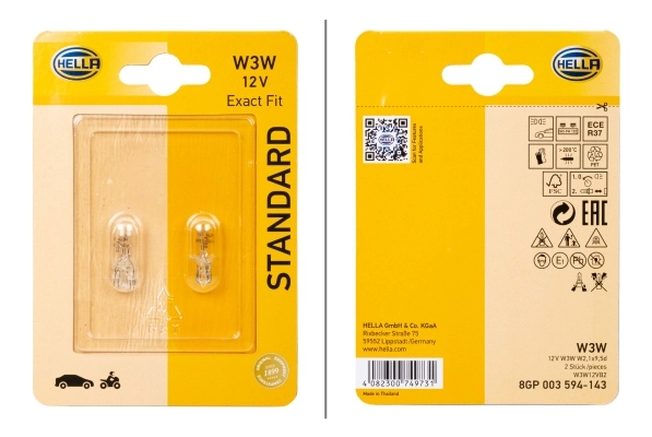 Bulb, direction indicator STANDARD 8GP 003 594-143