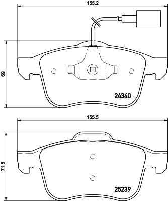 Brake Pad Set, disc brake 8DB 355 015-531