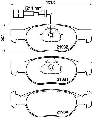 HELLA 8DB 355 007-921 Brake Pad Set, disc brake