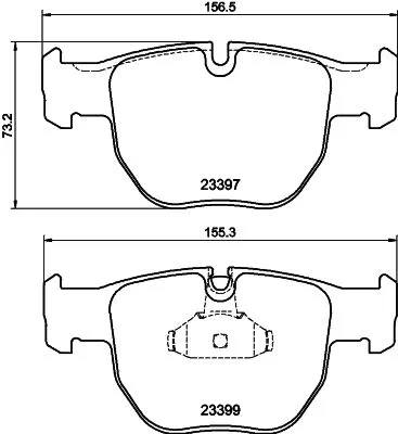 Brake Pad Set, disc brake 8DB 355 009-301