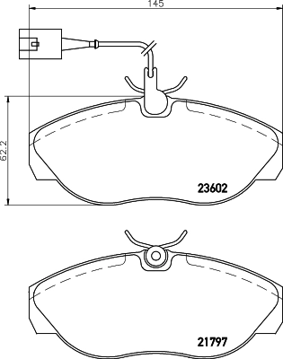 Brake Pad Set, disc brake 8DB 355 018-891