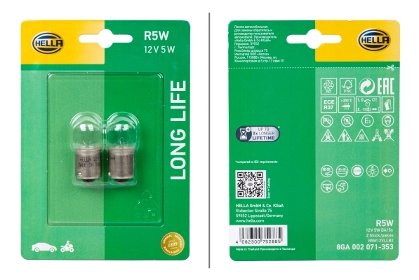 Bulb, direction indicator LONG LIFE UP TO 3x LONGER LIFETIME 8GA 002 071-353