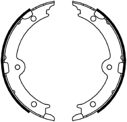 HELLA 8DA 355 050-191 Brake Shoe Set, parking brake