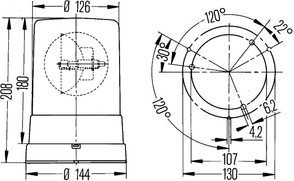 Rotating Beacon KL 710 2RL 006 295-111