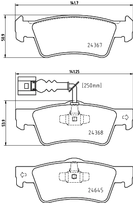 Brake Pad Set, disc brake 8DB 355 025-761