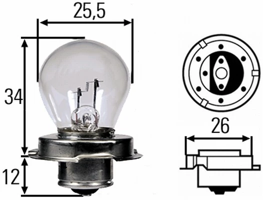 Bulb, headlight STANDARD 8GA 008 899-061