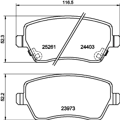 Brake Pad Set, disc brake 8DB 355 015-981
