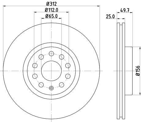Brake Disc PRO High Carbon 8DD 355 127-971
