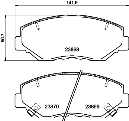 Brake Pad Set, disc brake 8DB 355 010-231