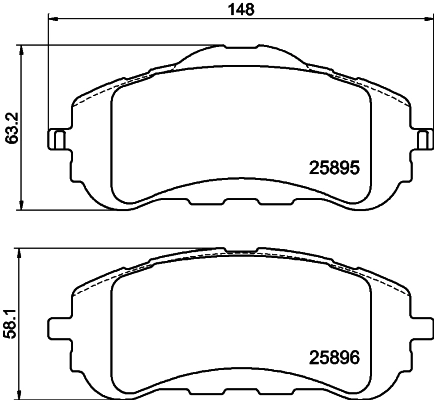 Brake Pad Set, disc brake 8DB 355 021-321