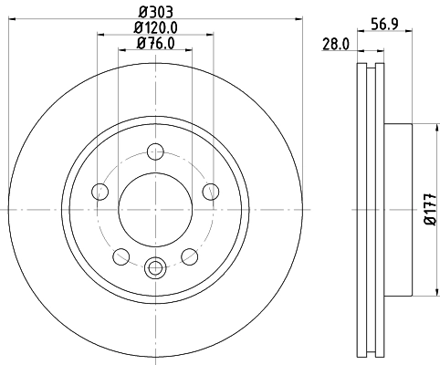 Brake Disc PRO 8DD 355 117-151
