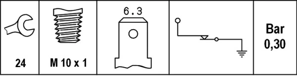 HELLA 6ZL 003 259-011 Oil Pressure Switch