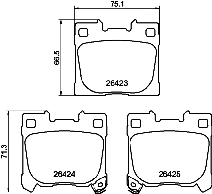Brake Pad Set, disc brake 8DB 355 041-081