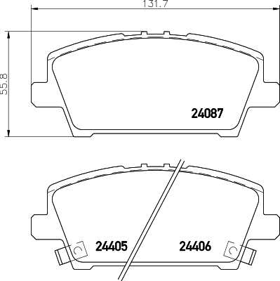 브레이크 패드 세트, 디스크 브레이크 8DB 355 006-911