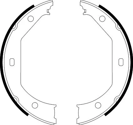 HELLA 8DA 355 050-381 Brake Shoe Set, parking brake