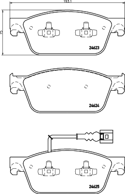 Brake Pad Set, disc brake 8DB 355 014-981