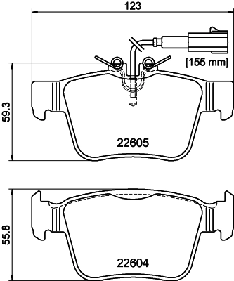 Brake Pad Set, disc brake 8DB 355 025-881