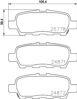 Brake Pad Set, disc brake 8DB 355 020-401