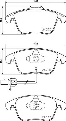 Brake Pad Set, disc brake 8DB 355 013-861